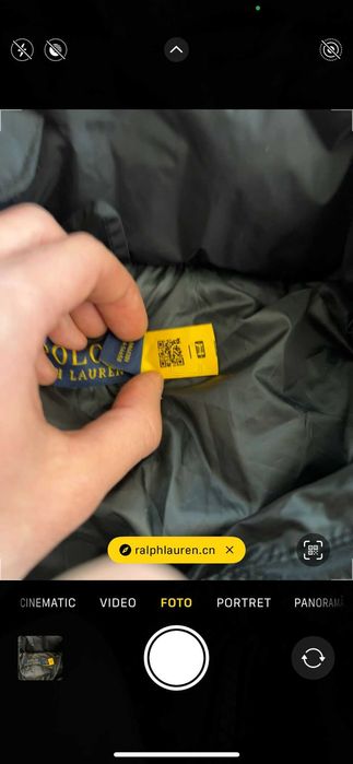 Polo Ralph Lauren – Geacă Puffer Neagră cu Glugă L