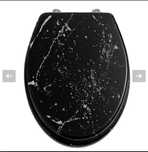 Capac wc negru cu stropi