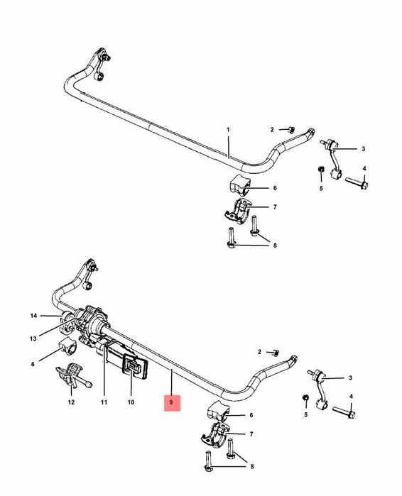 Sway Bara stabilizatoare fata decuplabila Jeep Wrangler JK JKU Rubicon