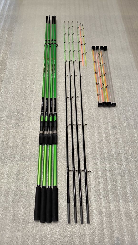 SET 4 Lansete Feeder Dunare FL AQUA FORCE 200g 3.00m NEW 2024
