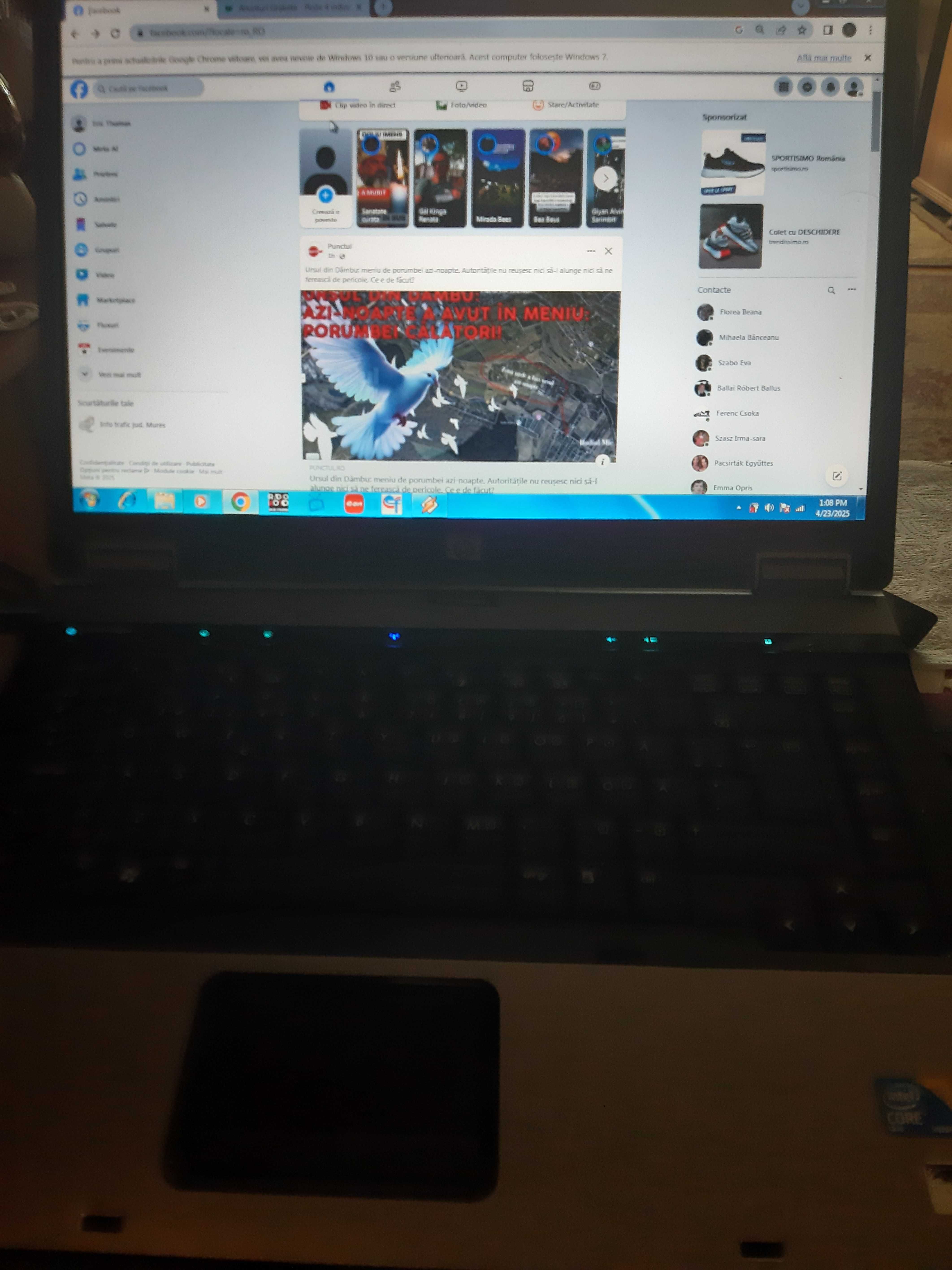 Laptop hp 7630b folosit stare buna de functionare