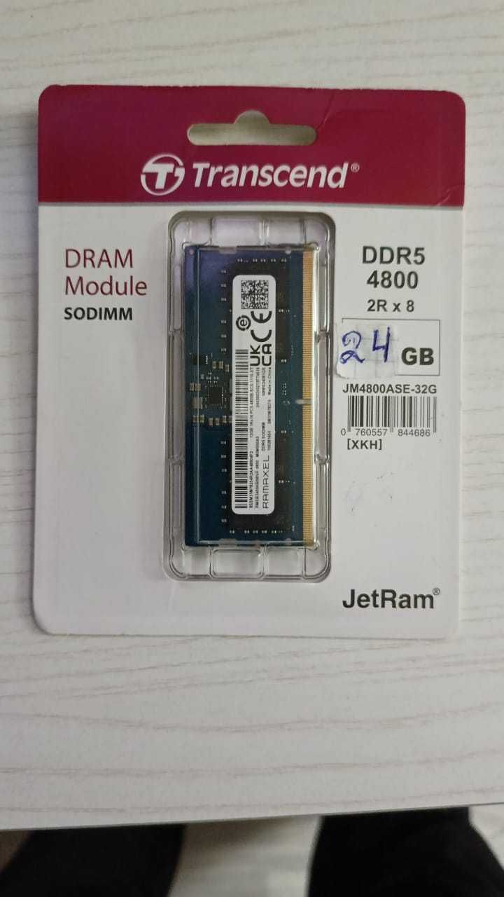 За 2 15000 -- ОЗУ для Ноутбука SO-DIMM DDR5 24ГБ. 2 планки по 12 гб.