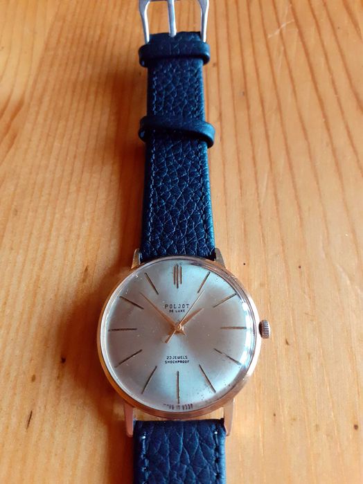 Позлатен POLJOT De Luxe 23jewels USSR- Като нов