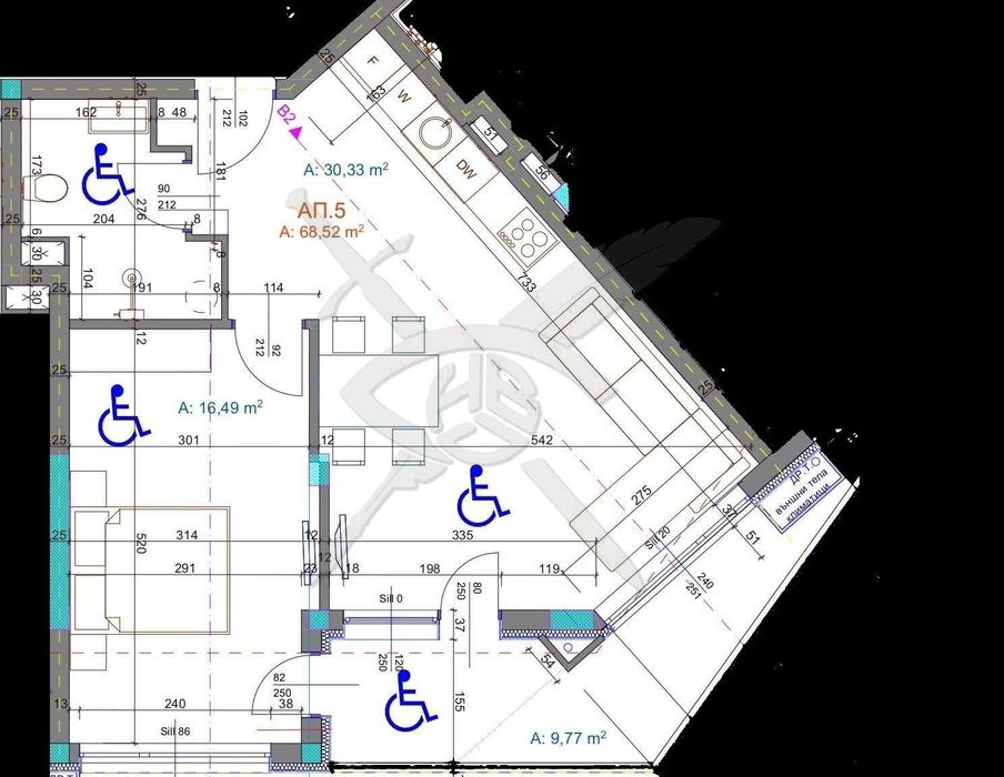 Двустаен апартамент в Братя Миладинови 1287 - 36461