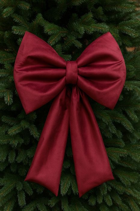 Коледна панделка, за врата, за елха, за декор. Украса за елха