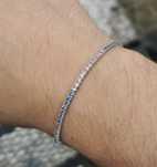 Brățară tenis aur 18k 7.6g cu safire 3ct fancy, multicolore