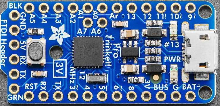 Placă de dezvoltare Adafruit Pro Trinket - 3V 12MHz