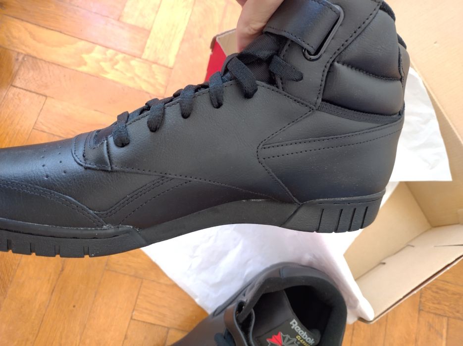 Reebok 45.5 30 см Мъжки кожени черни сникърси високи маратонки