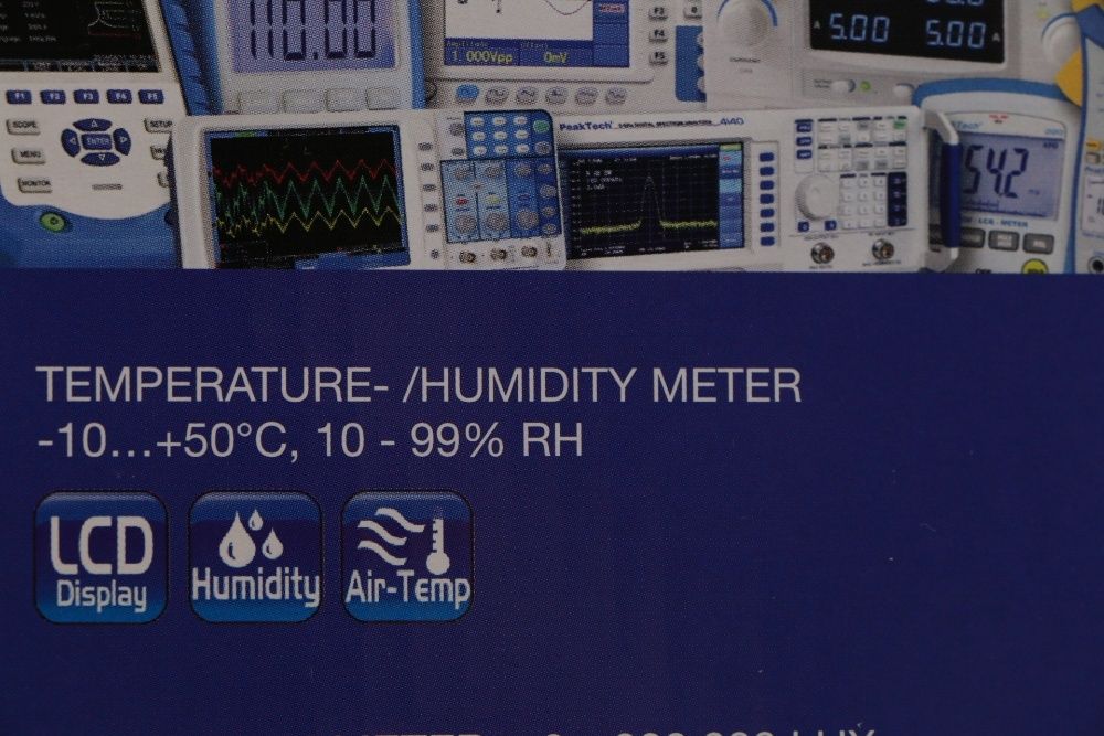 цифров термометър с влагомер /-10 °C + 50 °C/,нов, немски, PEAKTECH