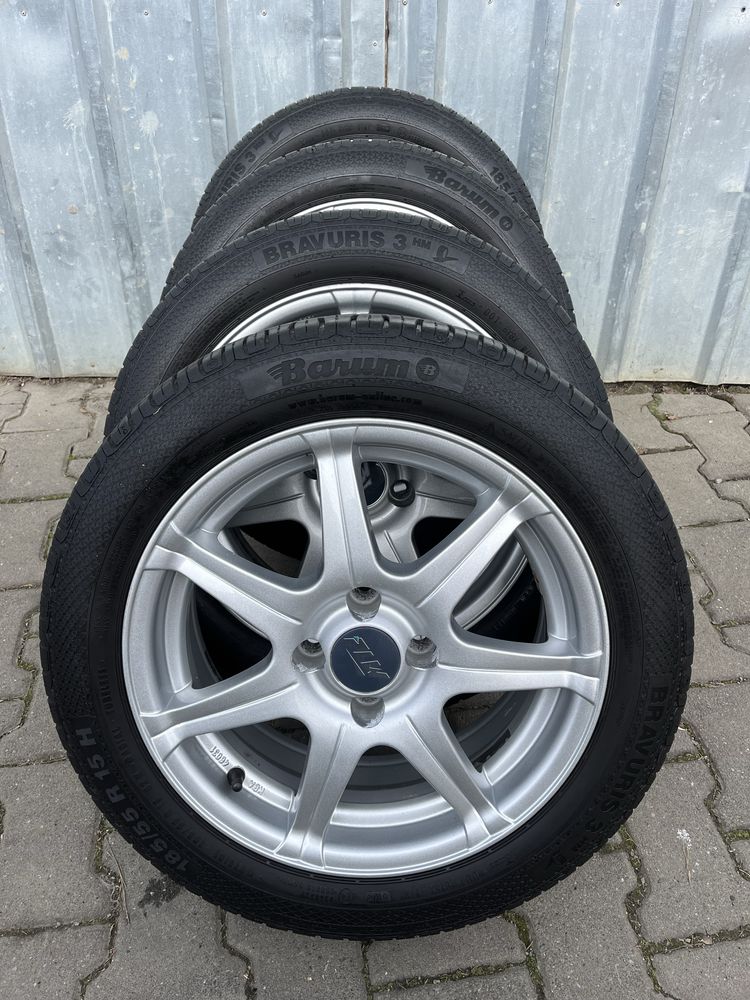 Jante aliaj 4x98mm anvelope 185/55 R15 Fiat 500, Punto, Panda, Ford Ka