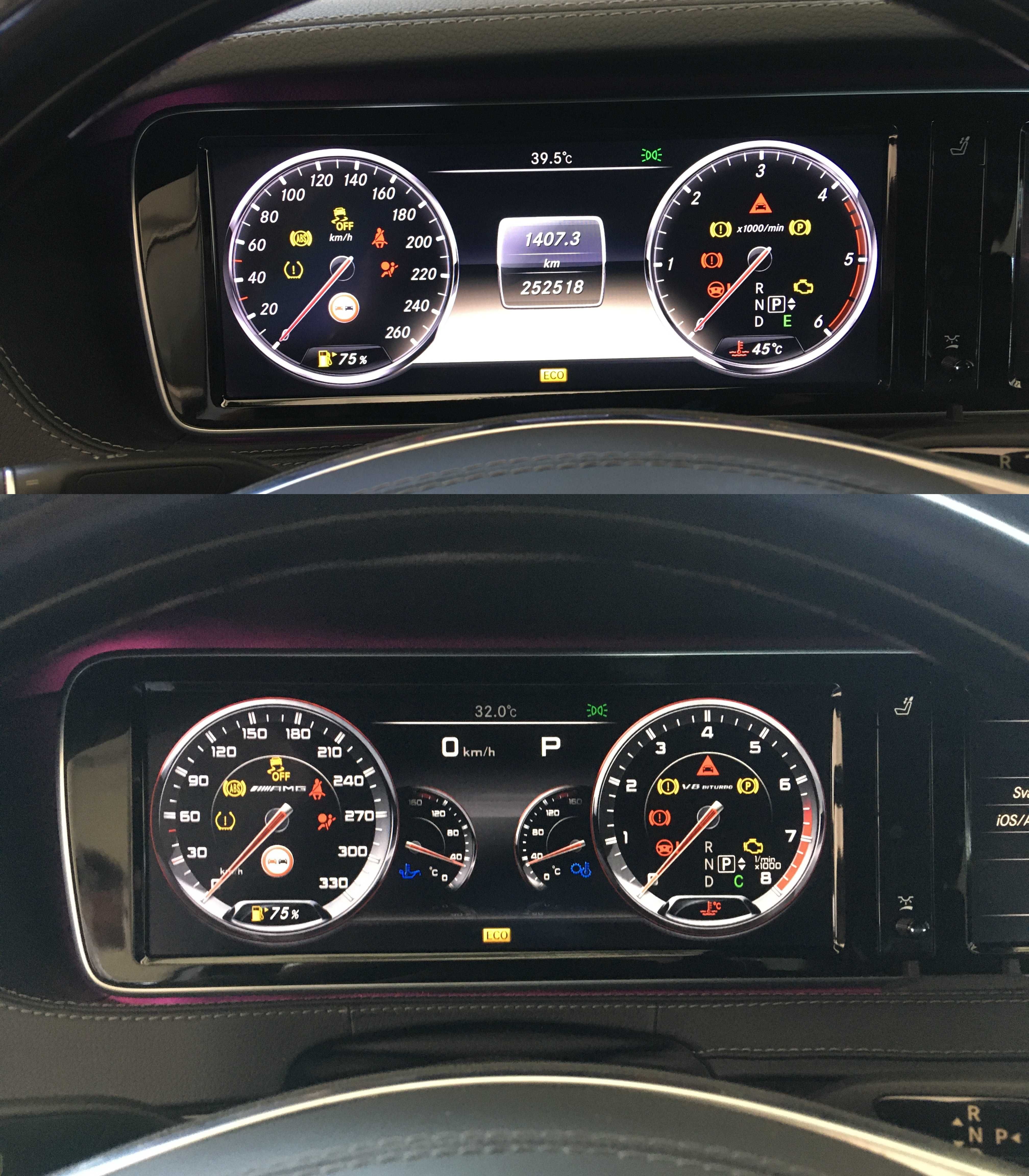 Програмиране AMG Меню Clusters Mercedes Оригинално АМГ Меню Dashboard