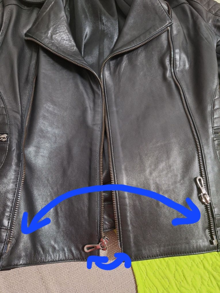 Geaca biker, piele naturala