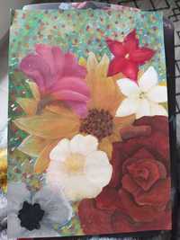 Pictură flori ,,de la bunica"