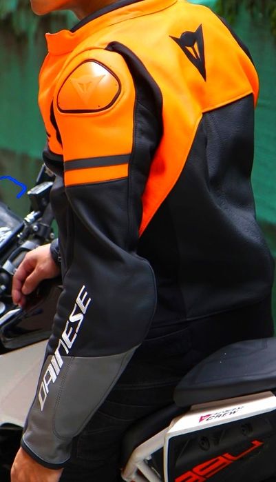 Geaca moto Dainese Agile piele NOUA 54 L. Geaca piele moto KTM orange