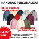 Hanorac Personalizat Imprimare/Broderie Unisex
