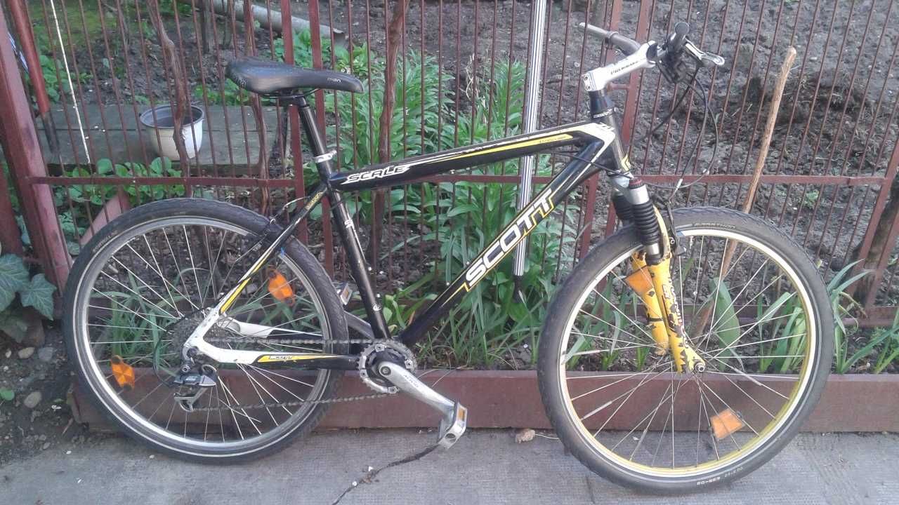 Bicicleta Scott furcă Manitou 1 x 9 V roți 26  duble Shimano Deore LX