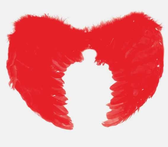 Красные крылья ангела на резинке