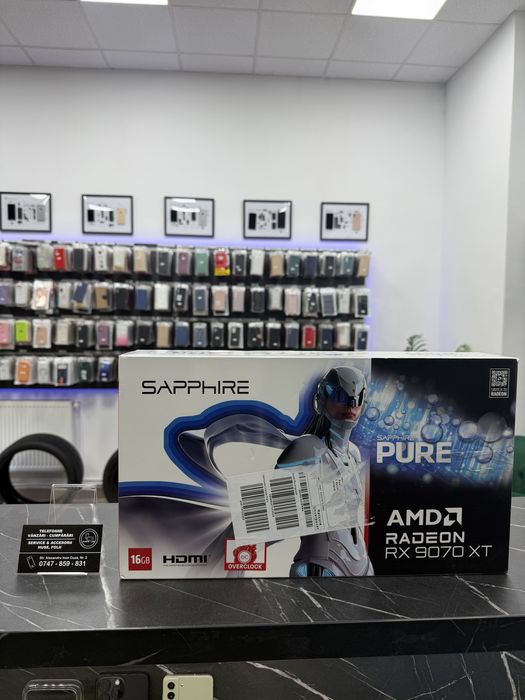 Placa video SAPPHIRE Pure AMD RADEON RX 9070 XT, 16GB