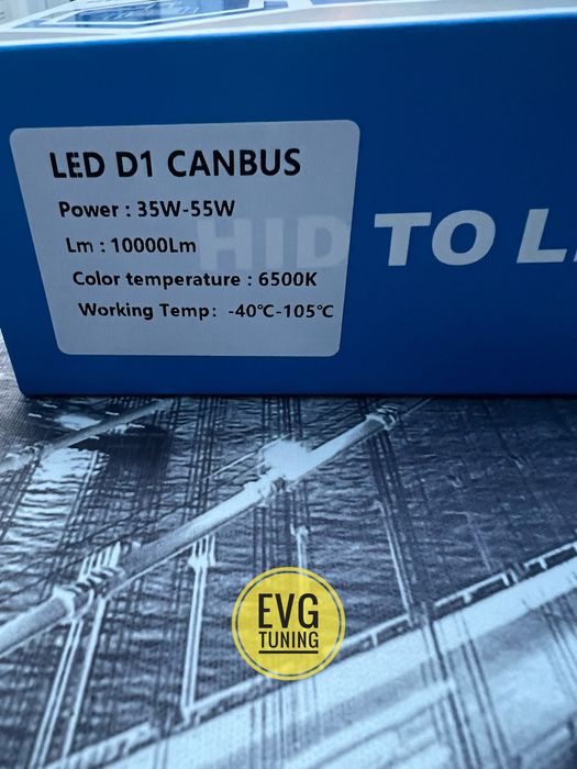 Becuri LED D1S 35-55W 10000LM 6500K CANBUS