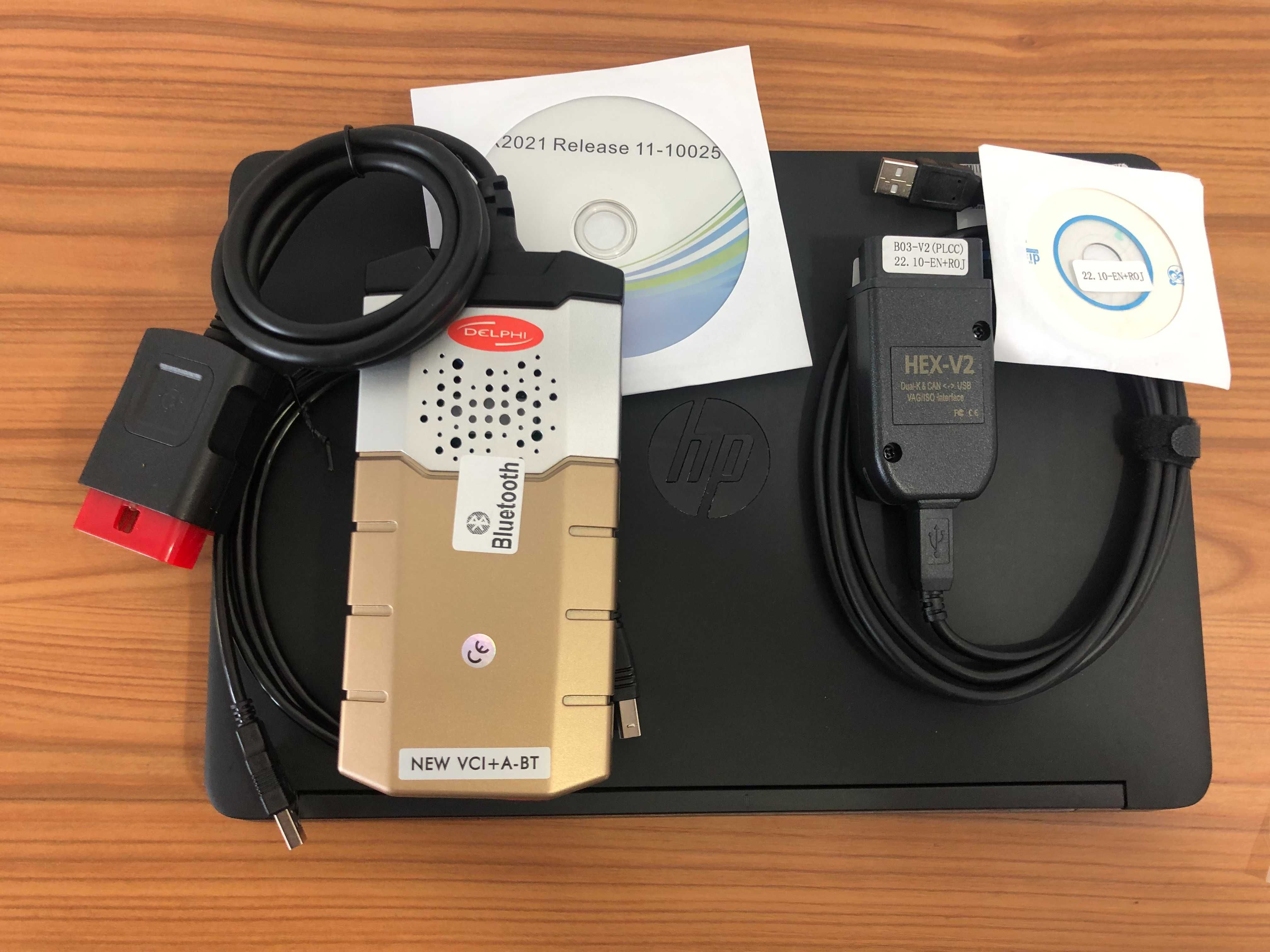 Pachet Diagnoza Laptop DELPHI Gold 2021 RO + VCDS VAG HEX V2 25.3 NOU