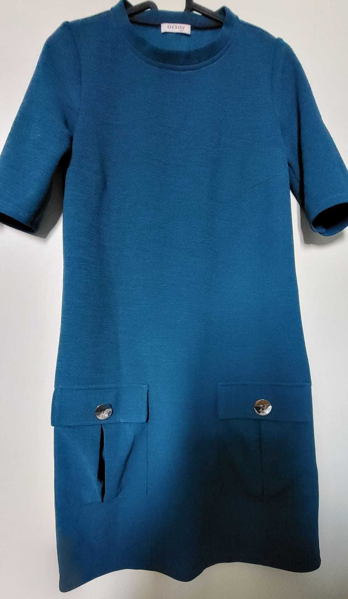 Rochie albastra Orsay cu buzunare marimea XS