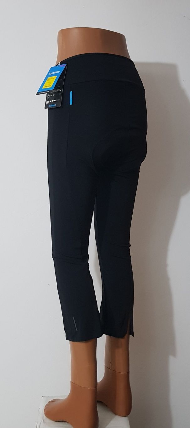SHIMANO Pantaloni damă  3/4 negri Noi, ciclism, bike, mărimea L