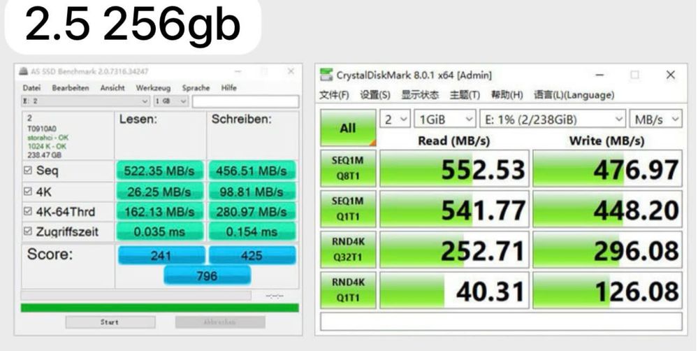 SSD 2.5 M2 256gb 128gb