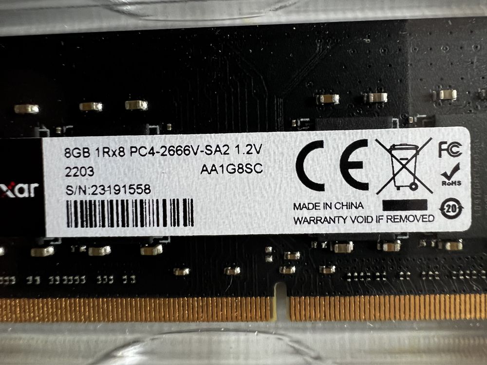 Оперативная память Lexar DDR4 2666 SODIMM 8Gb