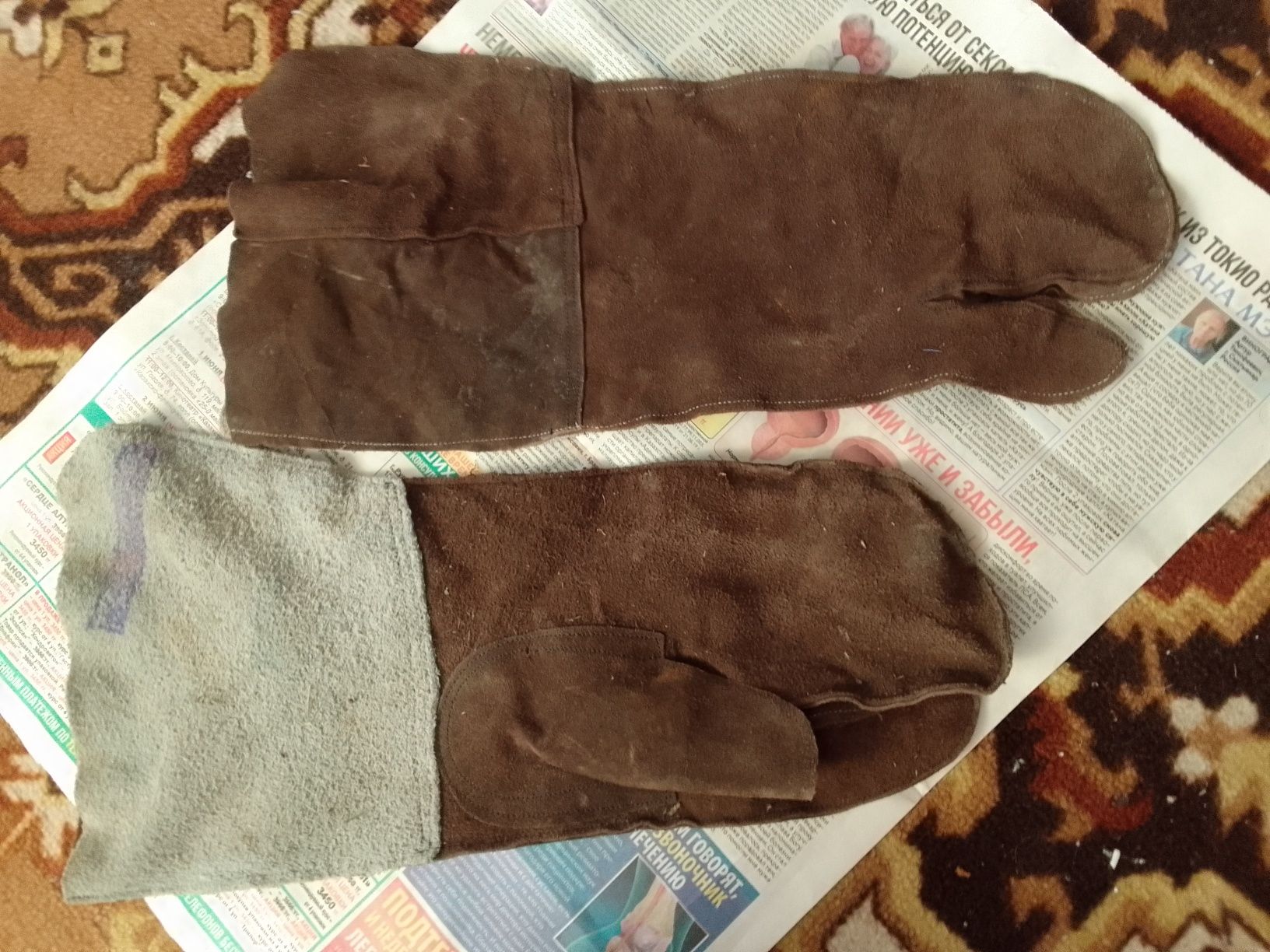 Сварочные рукавицы с натуральной замши с времён  СССР в хорошем состо