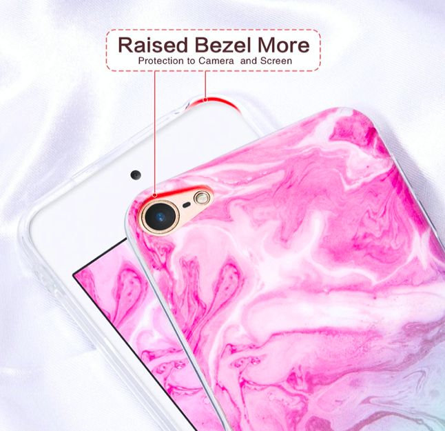 Carcasa pt APPLE Ipod Touch cu 2 protectii ecran culoare marmura roz