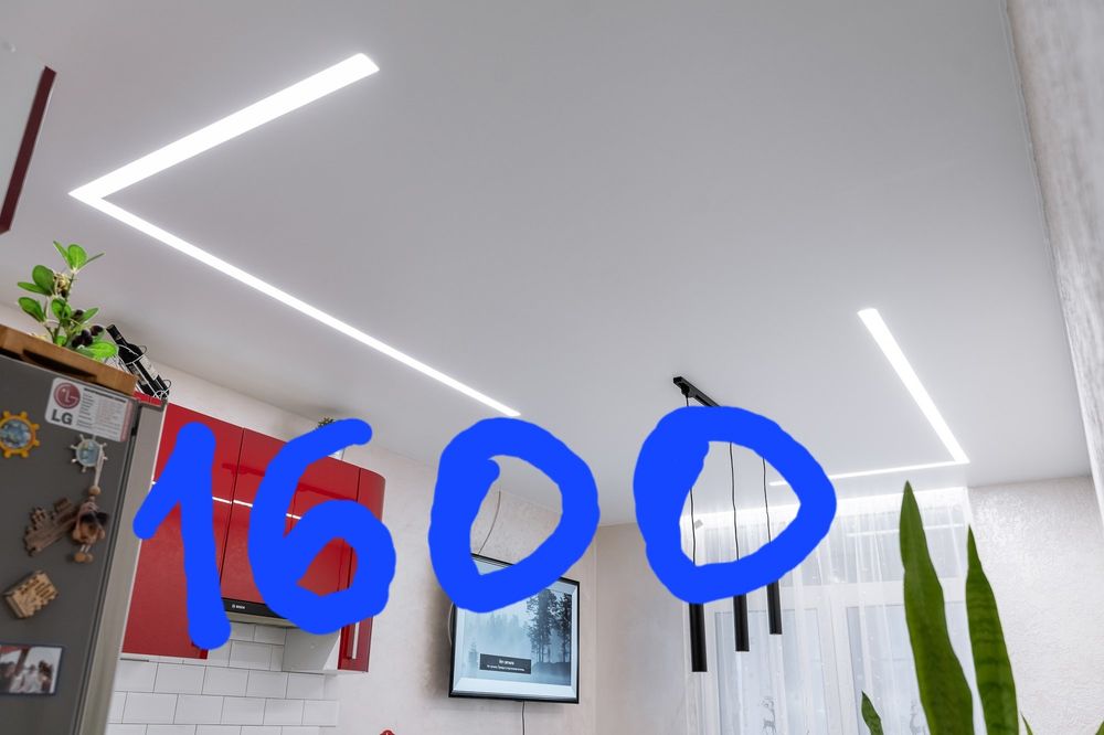 Натяжные потолки 1500тг.кв
