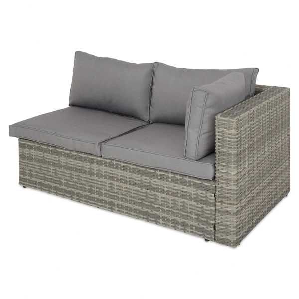 Set mobilier de gradina/terasa canapea/colțar si masa/taburet HATTEM