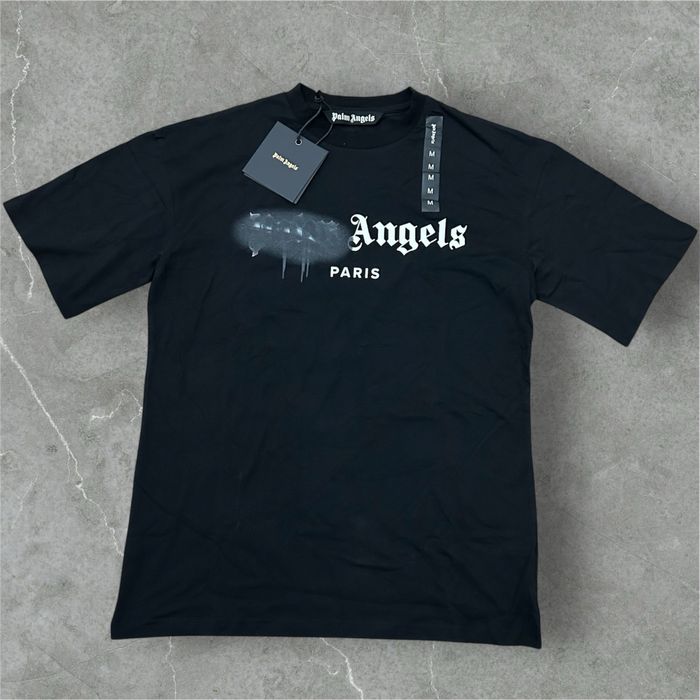 Tricou Palm Angels “Graffiti” negru – mărimea M | nou, cu etichetă