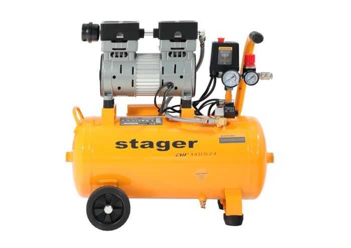 Compresor Aer SILENTIOS Stager Air 14DS24 24Litri 57dB Stoc Mogosoaia