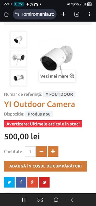 YI Outdoor Camera 1080P