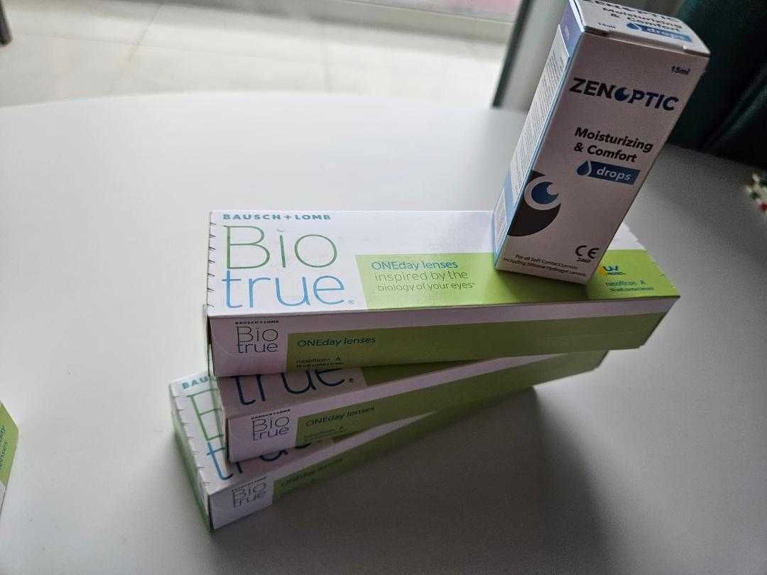 Lentile contact Bio true one day dioptrie -2; gratuit lacrimi false