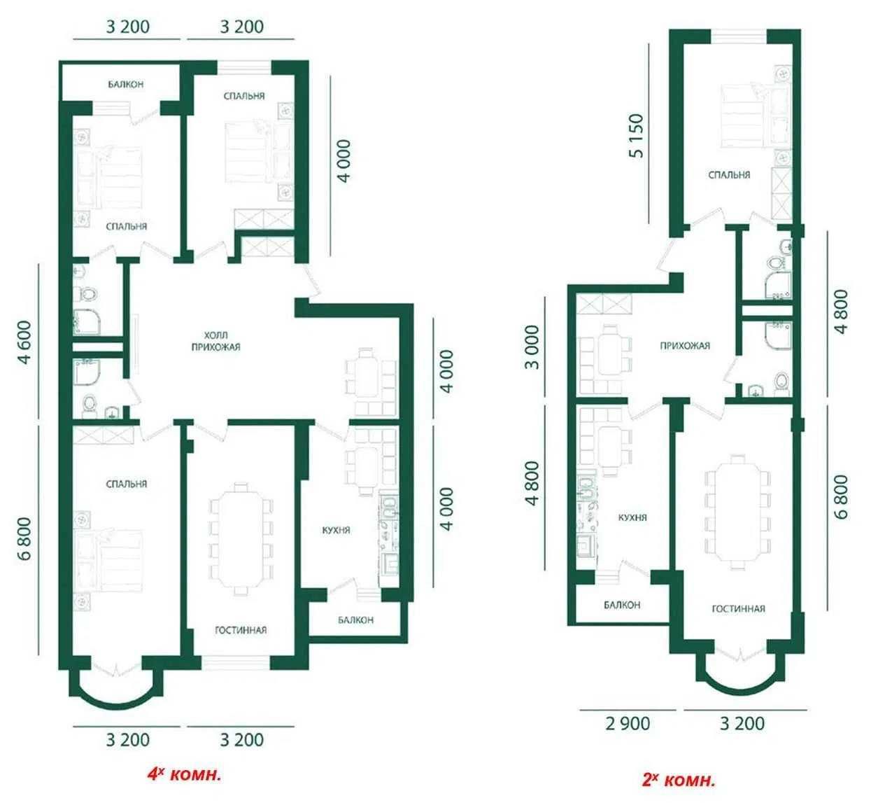 6-комнатная в ЖК «Kamron Palace» (4+2 на одной площадке) ID: 3152