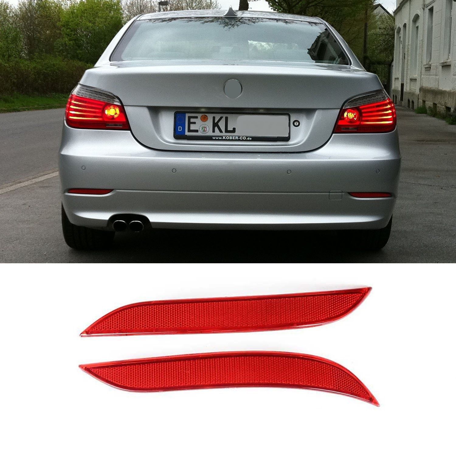 Reflector (catadioptru, cat eye) fumuriu bara spate BMW E60