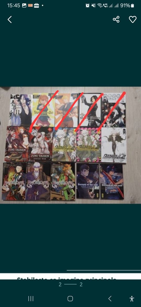 vând cărți manga
