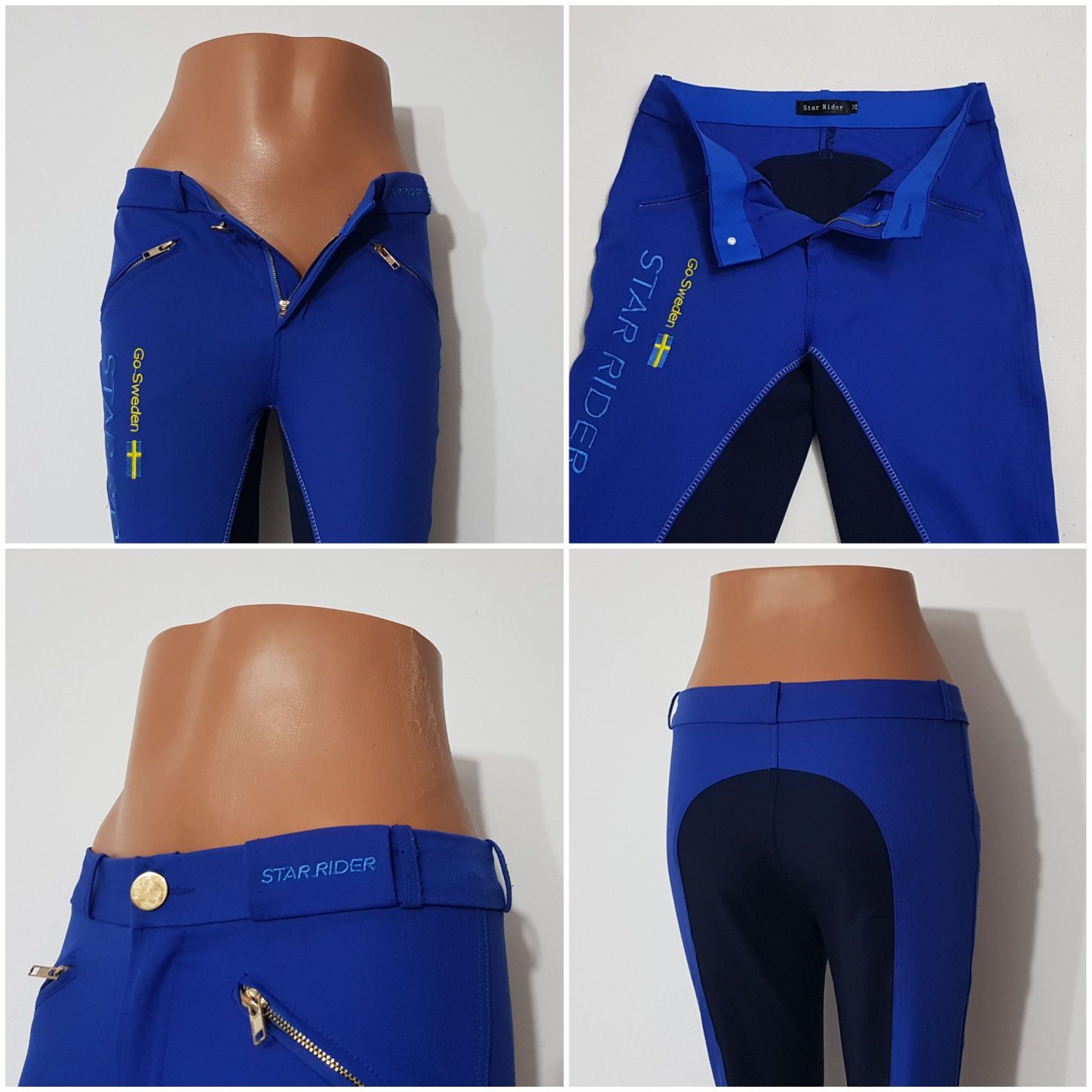 Pantaloni echitație, călărie GO Sweden Star Rider măsura 36 S/M (lady)