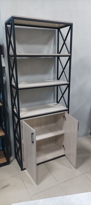 АКЦИЯ Стеллаж с тумбой в стиле лофт stelaj tumbali loft