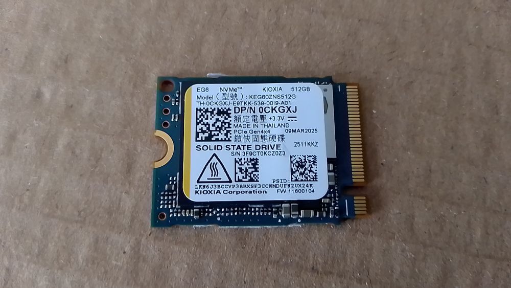 SSD NVMe 512gb Kioxa KEG60ZNS512G 4x4 2230