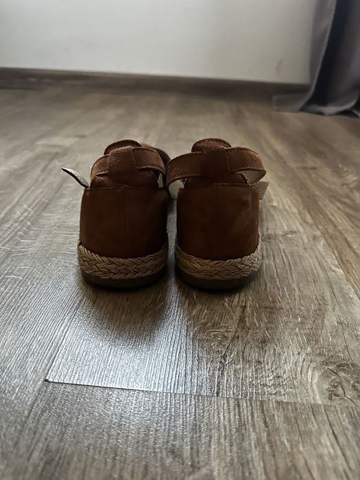 Espadrile CCC piele întoarsă maro cognac nr 39