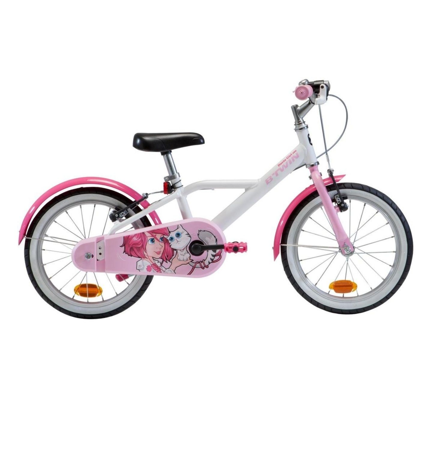 Bicicletă BTWIN 16" 500 DOCTOGIRL Fete 4-6 ani+roti ajutatoare