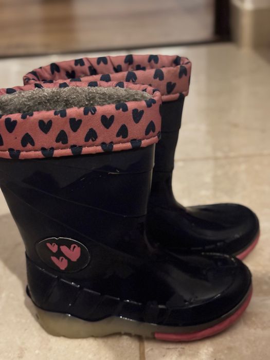 Cizme de ploaie Lupilu, cu luminite, captusite cu molton marimea 24/25