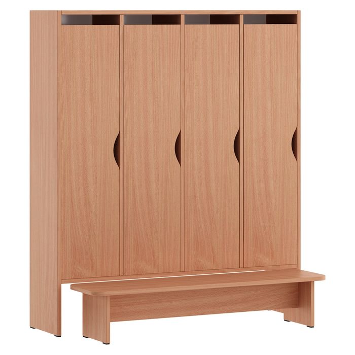 Vestiar copii, dulap gradinita 4 usi