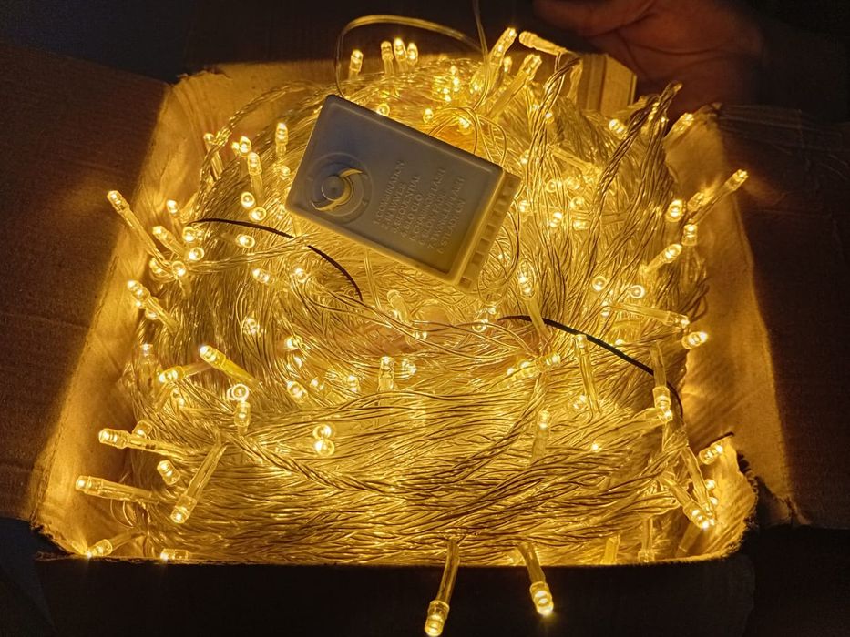 Гирлянда нить, универсальная, теплый свет, 110 метров