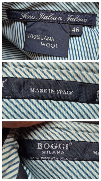 Pantaloni Boggi Milano Țesătură Italiană Fină 100% Lână, Bărbați 46