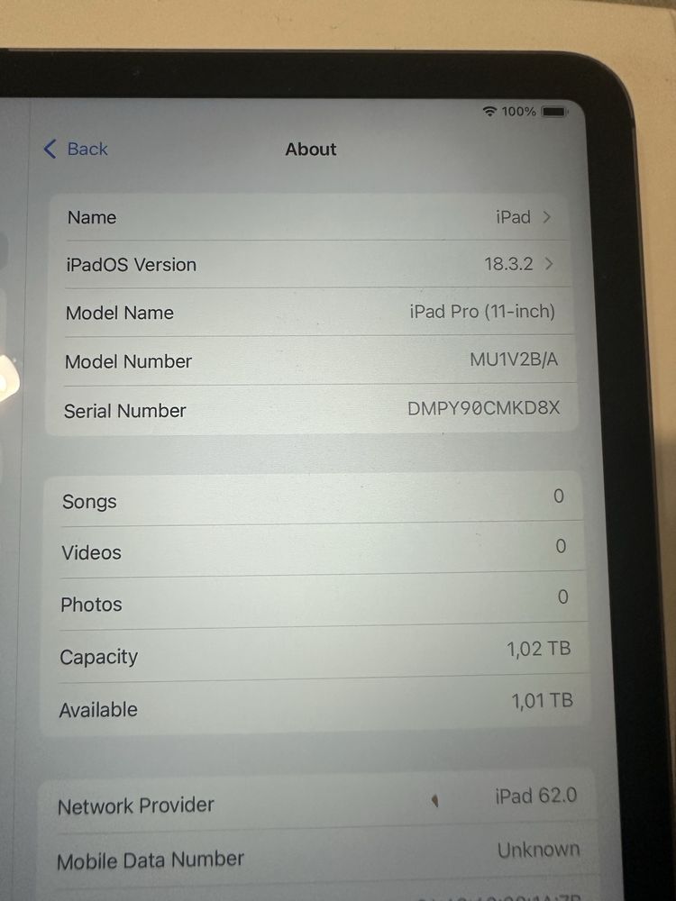 Apple Ipad Pro 1st gen 1TB wifi cellular