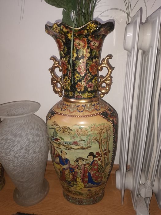 Set vaze ceramice vopsite manual vechi